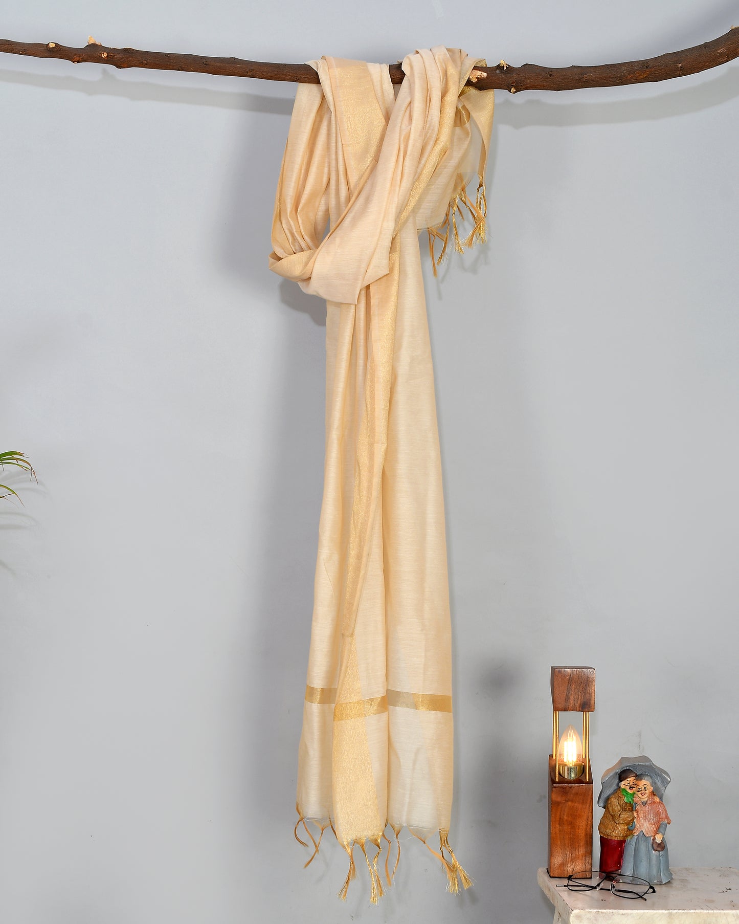 Cream Chanderi Dupatta