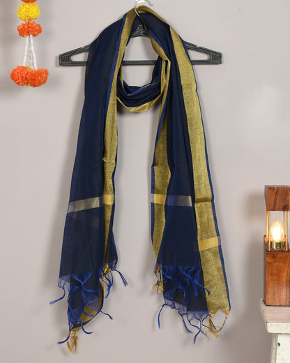 Blue Chanderi Dupatta