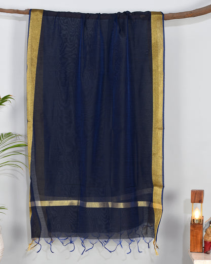 Blue Chanderi Dupatta