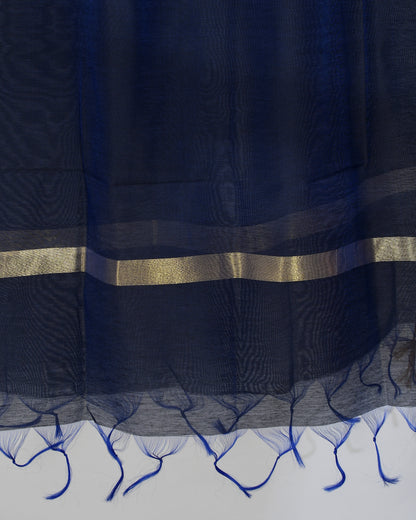 Blue Chanderi Dupatta