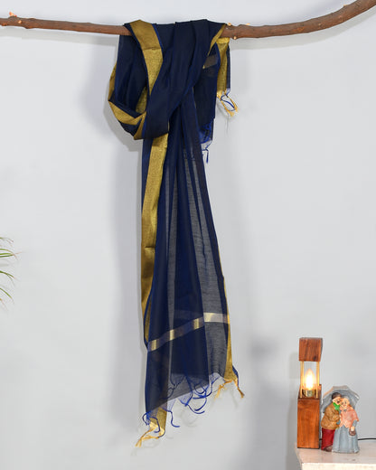 Blue Chanderi Dupatta