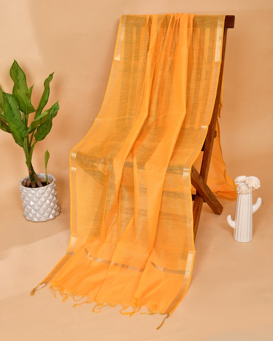 Yellow Chanderi Dupatta