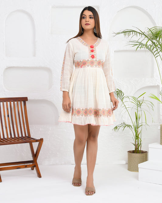 Blossom Breeze Cotton Midi Dress